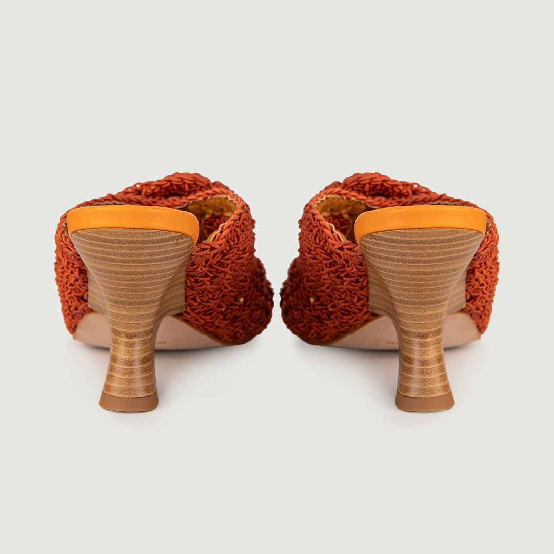 SABOT CON FASCIA UNCINETTO COLOR MATTONE 24071/750H ARANCIO ANDREA MORANDO 