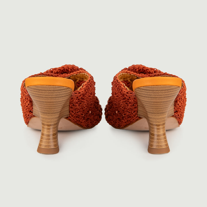 SABOT CON FASCIA UNCINETTO COLOR MATTONE 24071/750H ARANCIO ANDREA MORANDO 