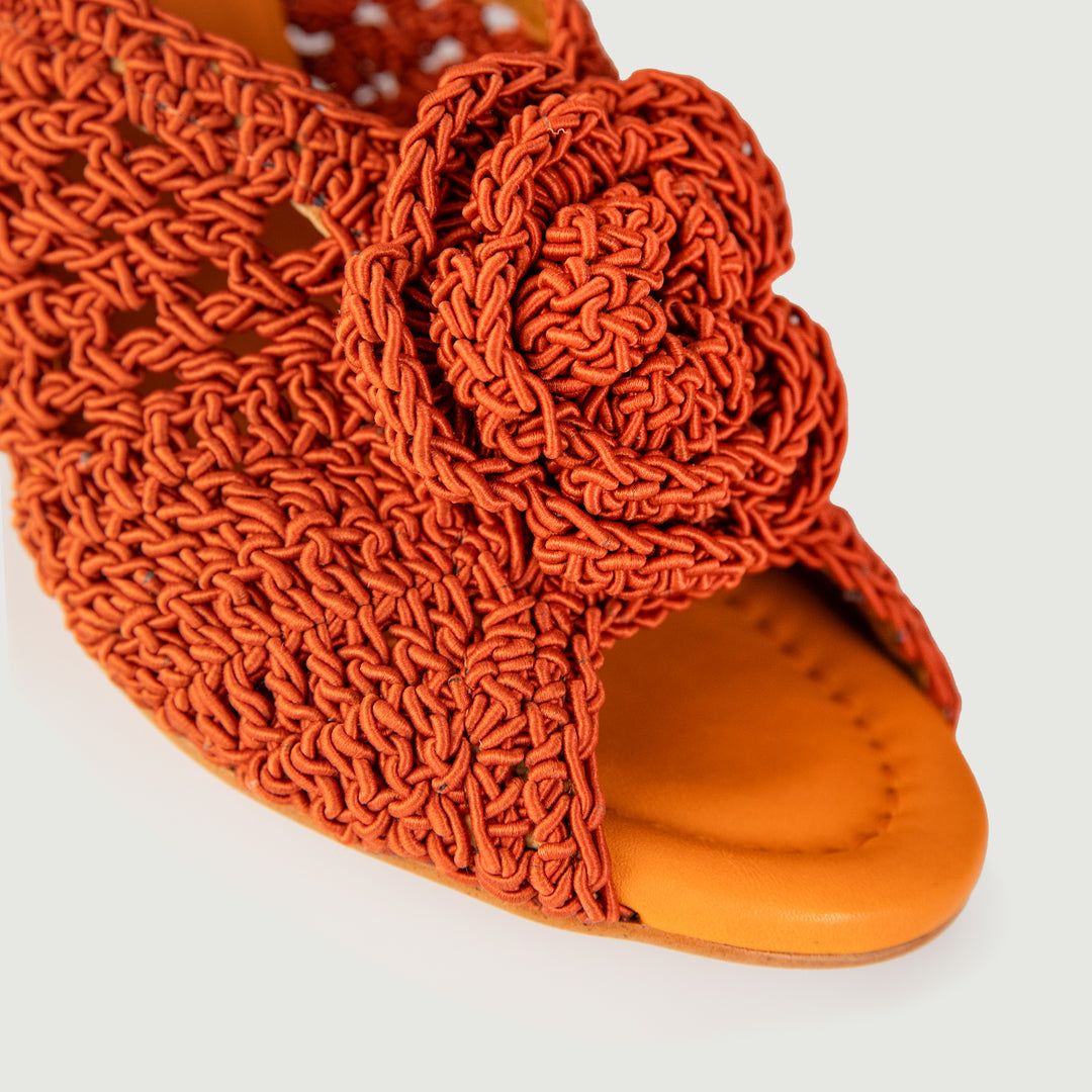 SABOT CON FASCIA UNCINETTO COLOR MATTONE 24071/750H ARANCIO ANDREA MORANDO 