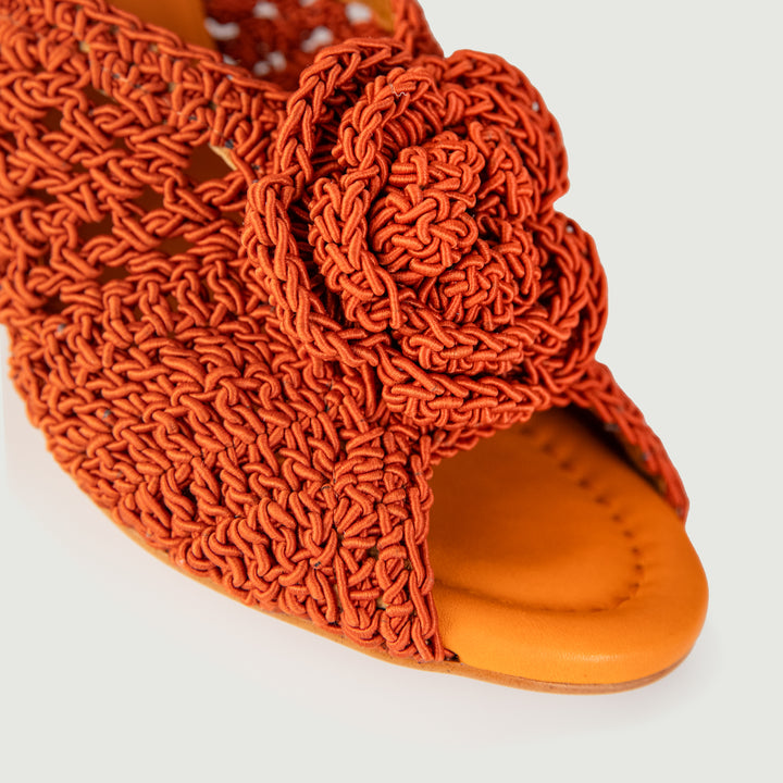 SABOT CON FASCIA UNCINETTO COLOR MATTONE 24071/750H ARANCIO ANDREA MORANDO 