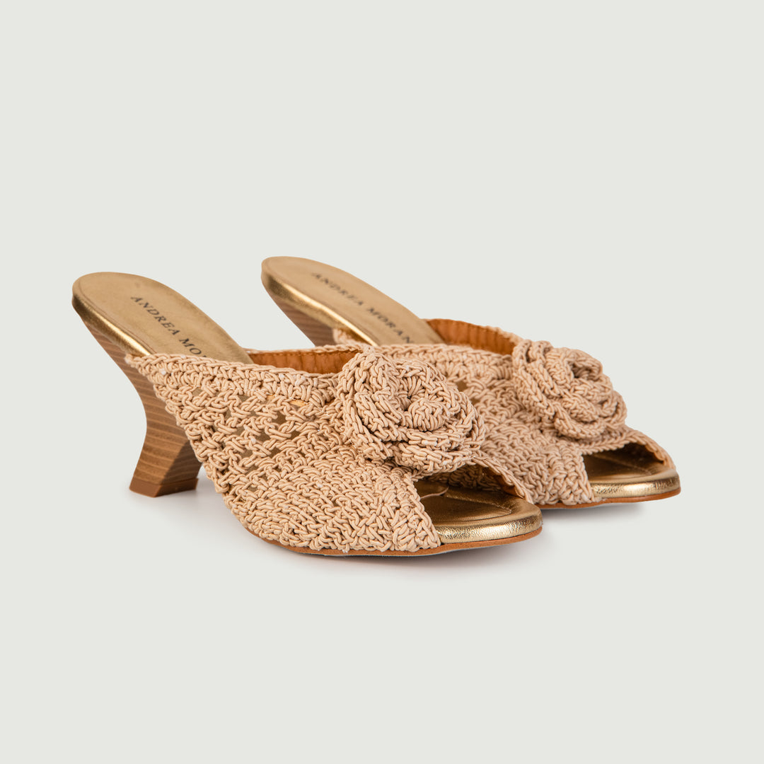 SABOT CON FASCIA UNCINETTO BEIGE 24071/750H BEIGE ANDREA MORANDO 