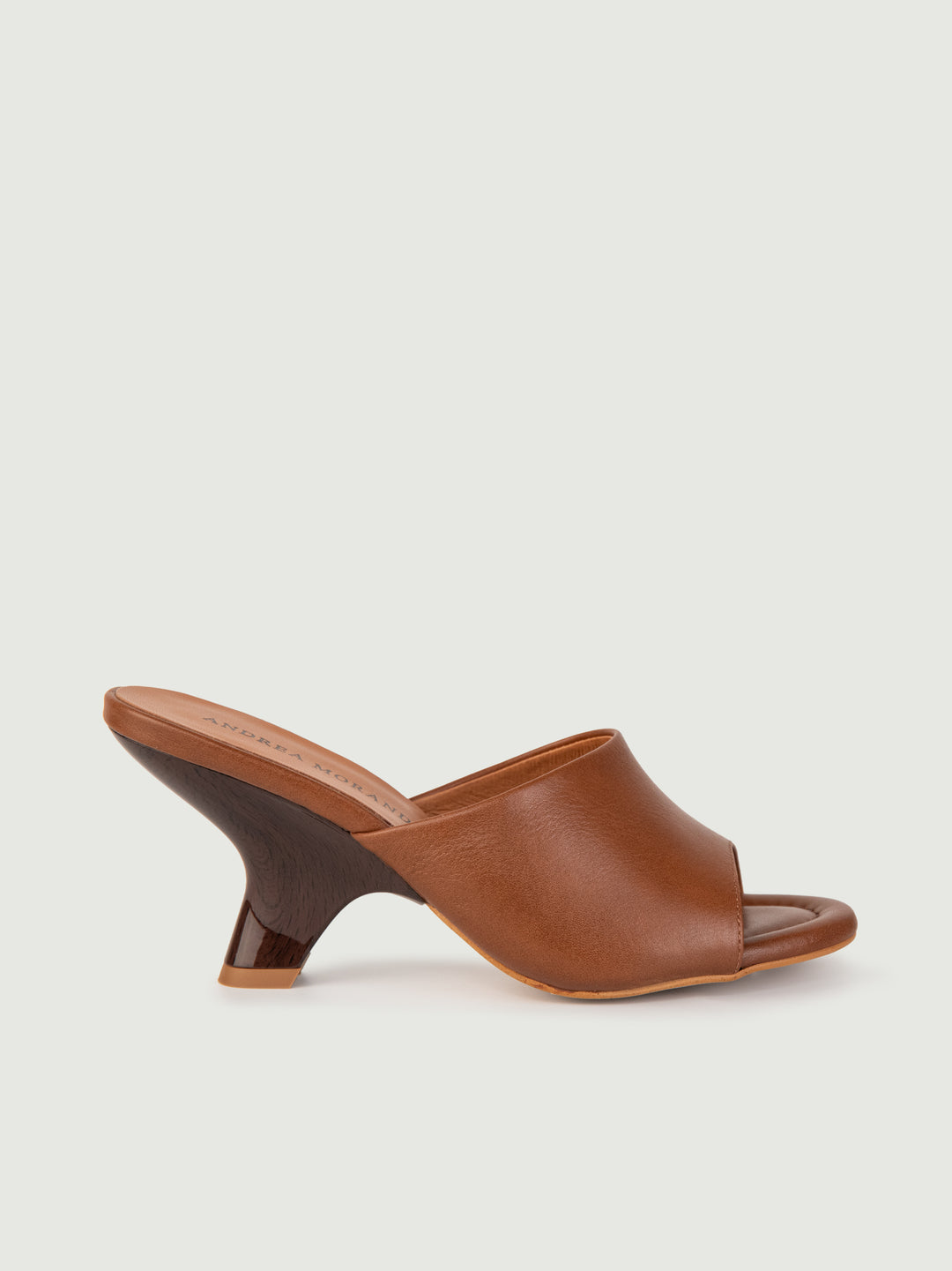 SABOT CON MAXI FASCIA IN PELLE MARRONE 24074/750H MARRONE ANDREA MORANDO 