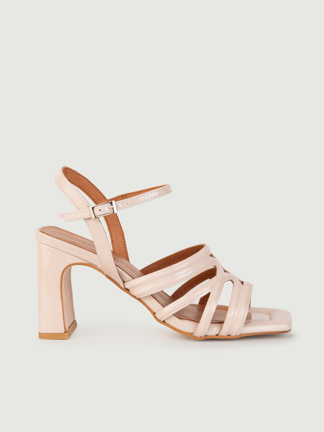 SANDALI CON TACCO IN VERNICE CIPRIA 24117/526H BIANCO ANDREA MORANDO 