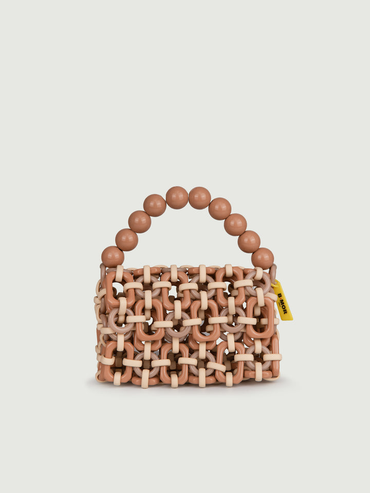 BORSA A BAULETTO IN RESINA MULTICOLOR BEIGE "BUBBLE" BUBBLE BEIGE BIMOR 