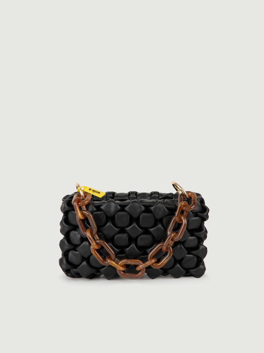 BORSA CURLY IN PELLE INTRECCIATA NERA CURLYNEW NERO BIMOR 