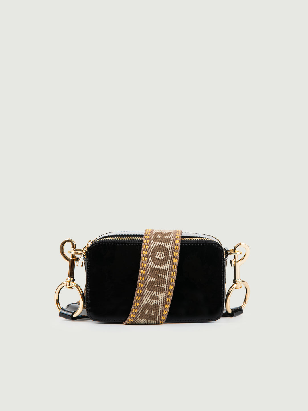 BORSA A TRACOLLA YOURS NERA IN PELLE VERNICE YOURS NERO BIMOR 