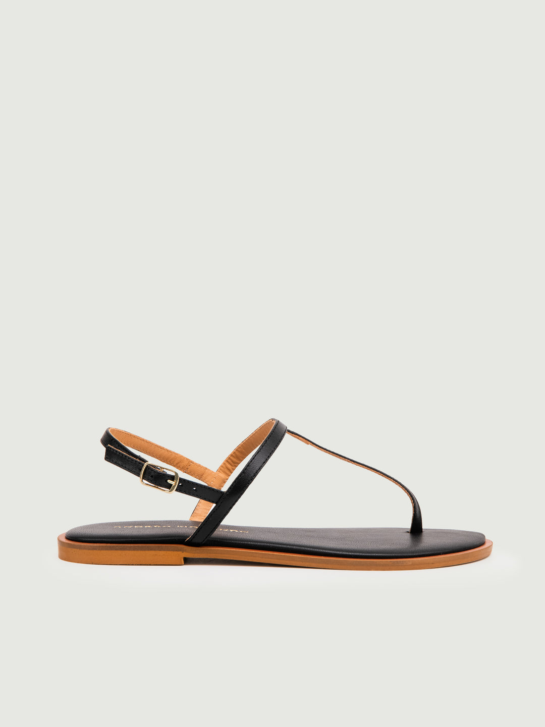 SANDALO INFRADITO IN PELLE NERO 1933C NERO ANDREA MORANDO 