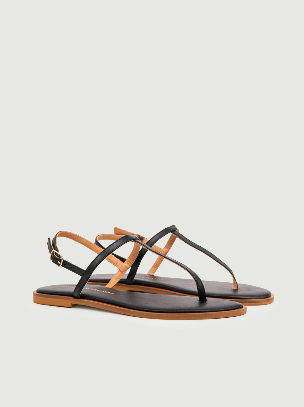 SANDALO INFRADITO IN PELLE NERO 1933C NERO ANDREA MORANDO 