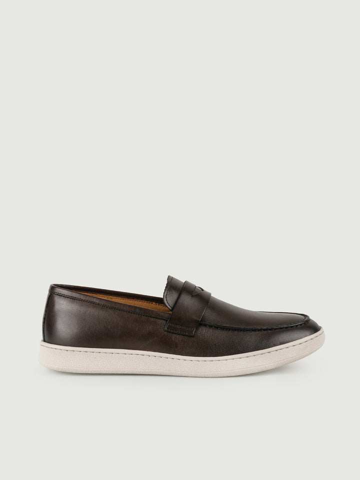 Mocassino in pelle marrone ED01 TDM ANDREA MORANDO 