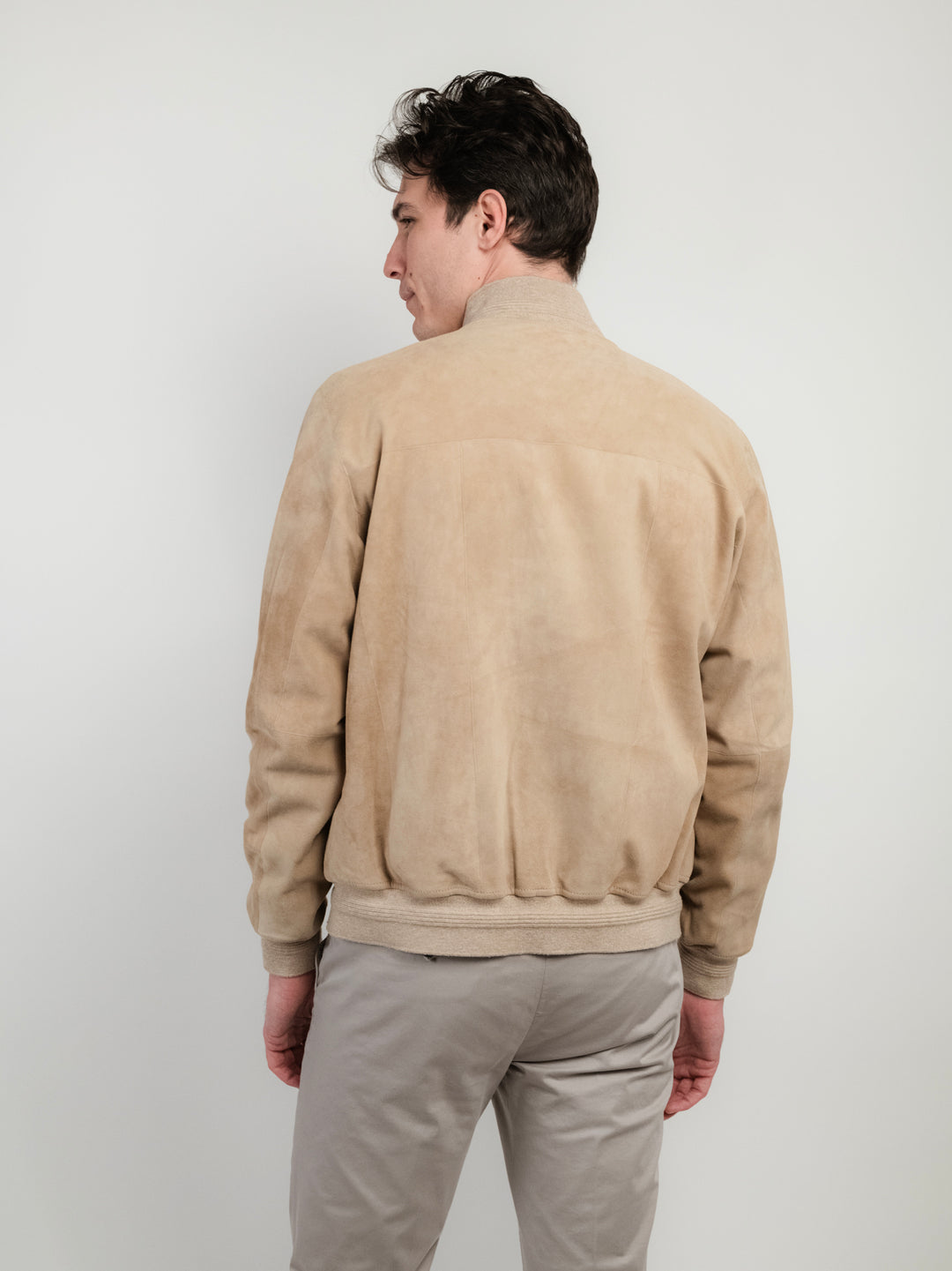 GIUBOTTO IN CAMOSCIO CREMA RIVERSIDE REVERSIDE SEAMLESS 016 JACK LEATHER 