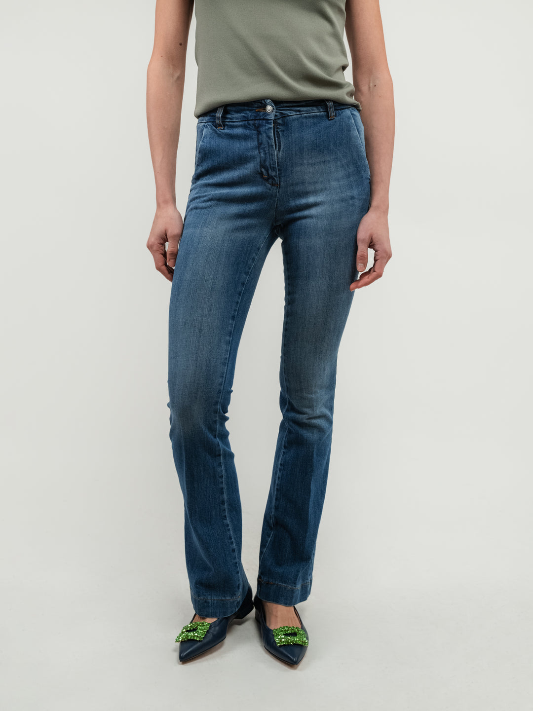 JEANS A ZAMPA LAVAGGIO MEDIO 8748/2BOMY DENIM ANDREA MORANDO 