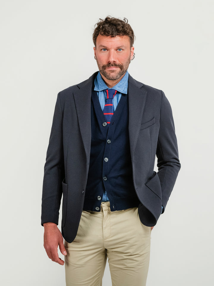 BLAZER MONOPETTO BLU NOTTE PONZA BLU NOTTE ANDREA MORANDO 