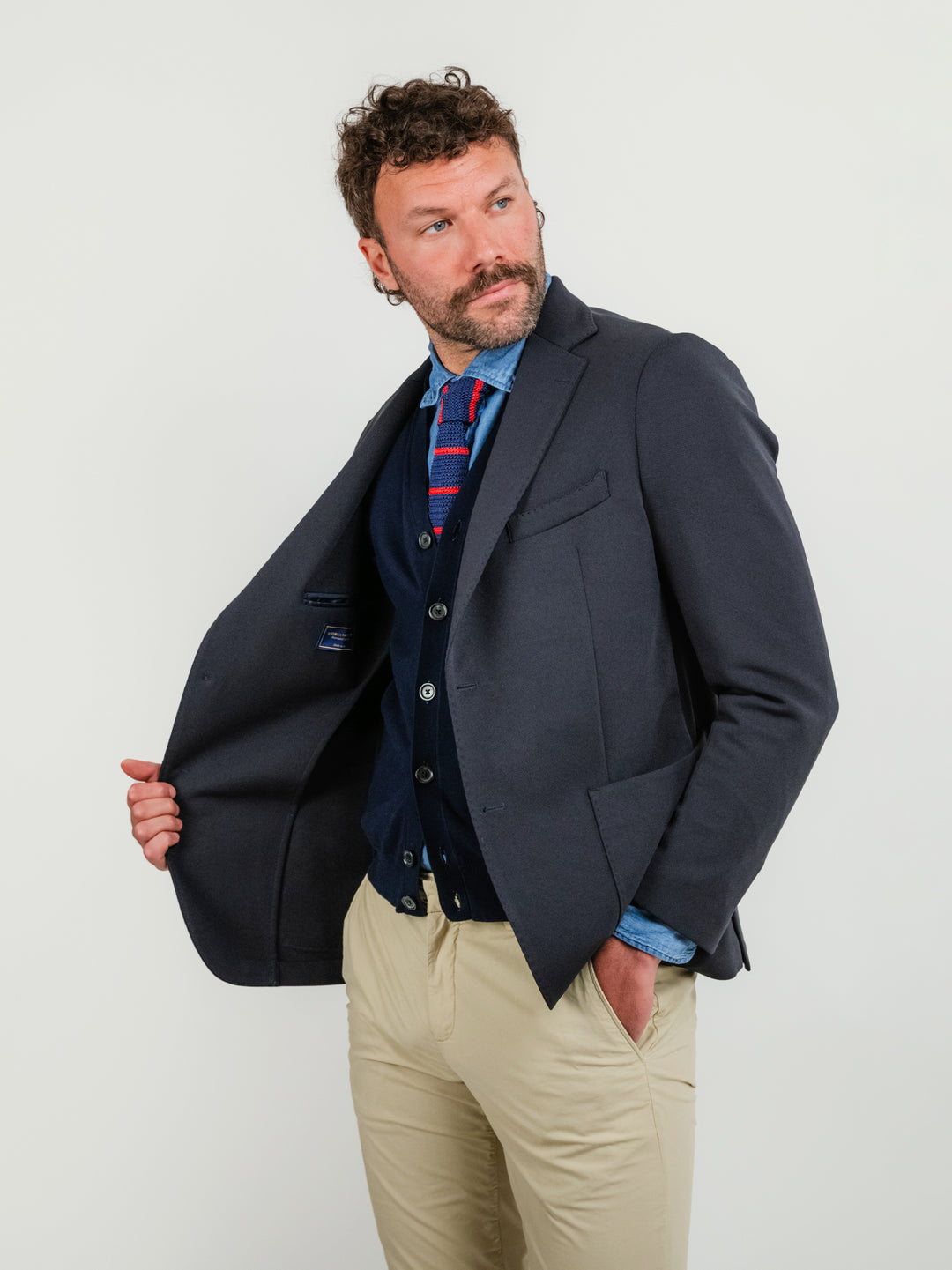 BLAZER MONOPETTO BLU NOTTE PONZA BLU NOTTE ANDREA MORANDO 