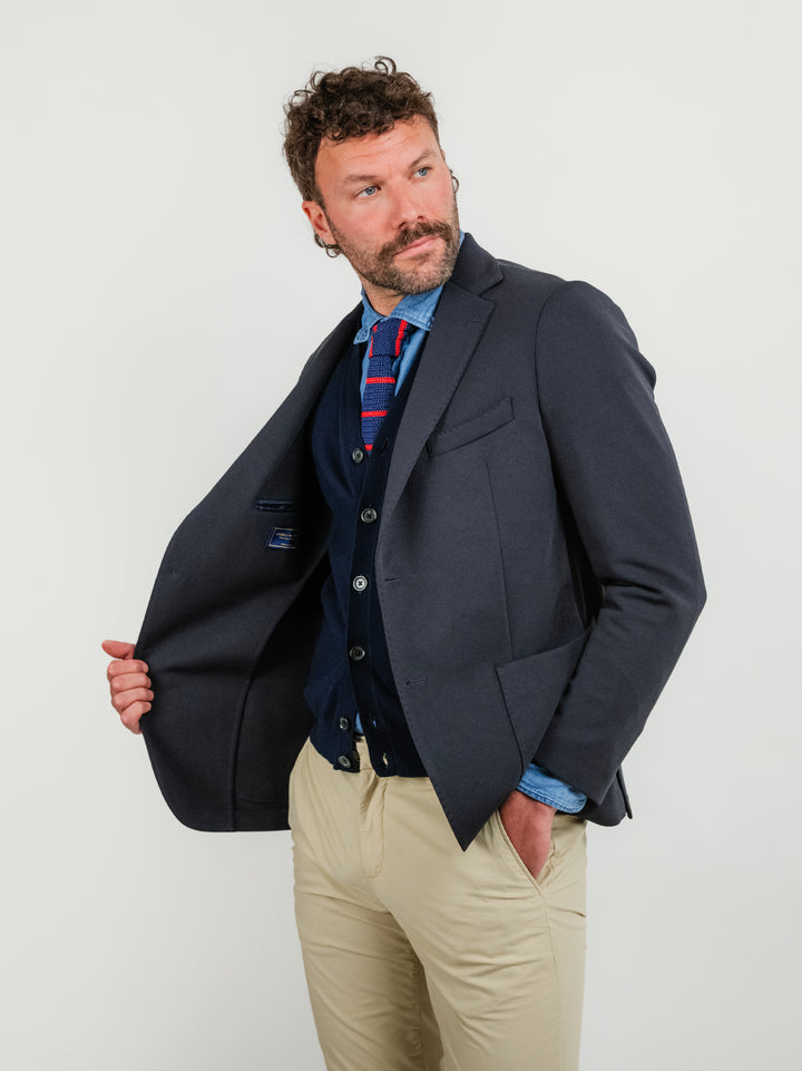 BLAZER MONOPETTO BLU NOTTE PONZA BLU NOTTE ANDREA MORANDO 