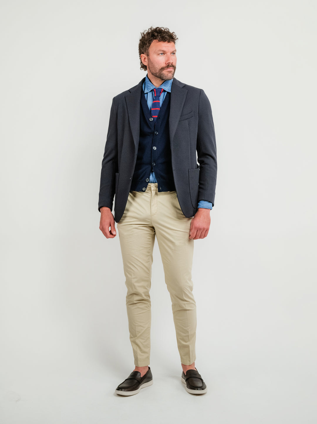 BLAZER MONOPETTO BLU NOTTE PONZA BLU NOTTE ANDREA MORANDO 