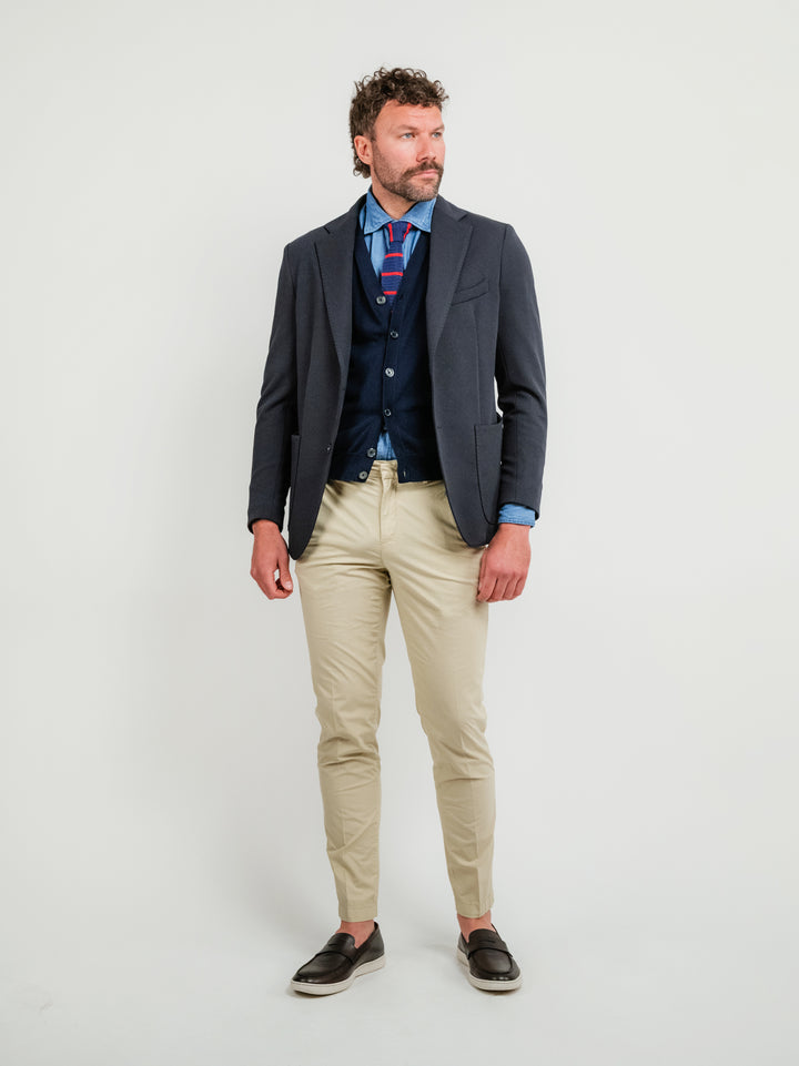 BLAZER MONOPETTO BLU NOTTE PONZA BLU NOTTE ANDREA MORANDO 