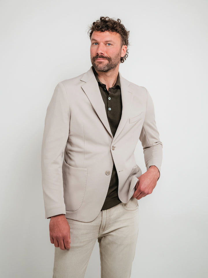 BLAZER MONOPETTO BEIGE PONZA CREMA ANDREA MORANDO 