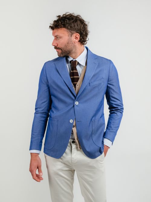 BLAZER MONOPETTO BLU JEANS PONZA JEANS ANDREA MORANDO 