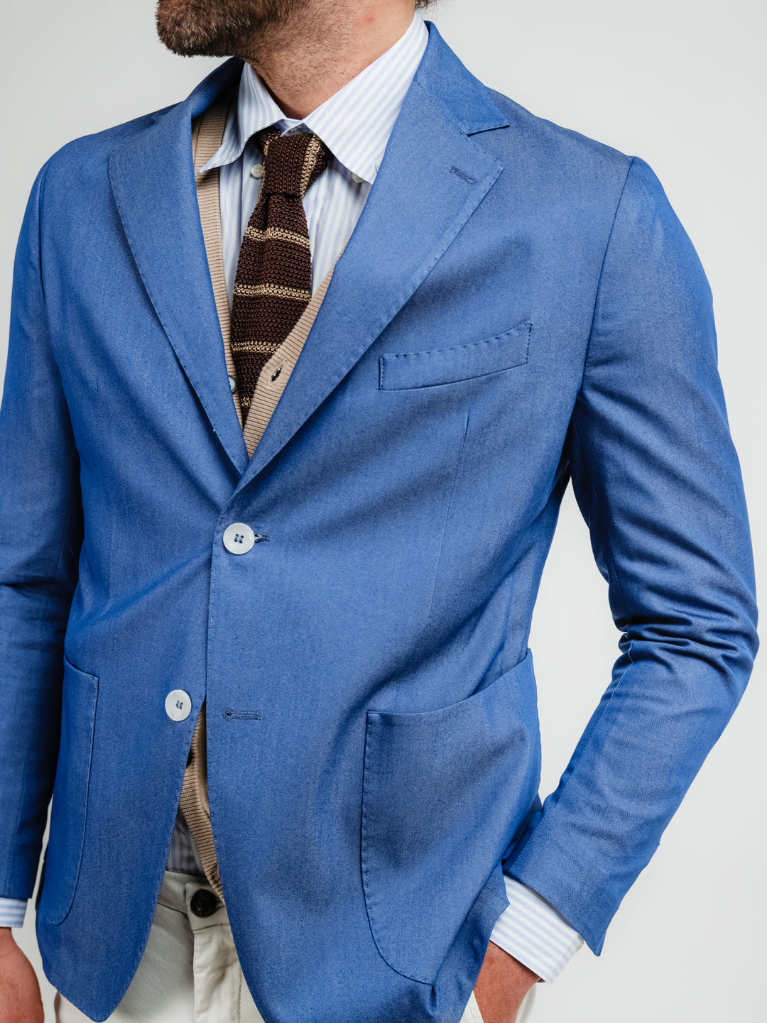 BLAZER MONOPETTO BLU JEANS PONZA JEANS ANDREA MORANDO 