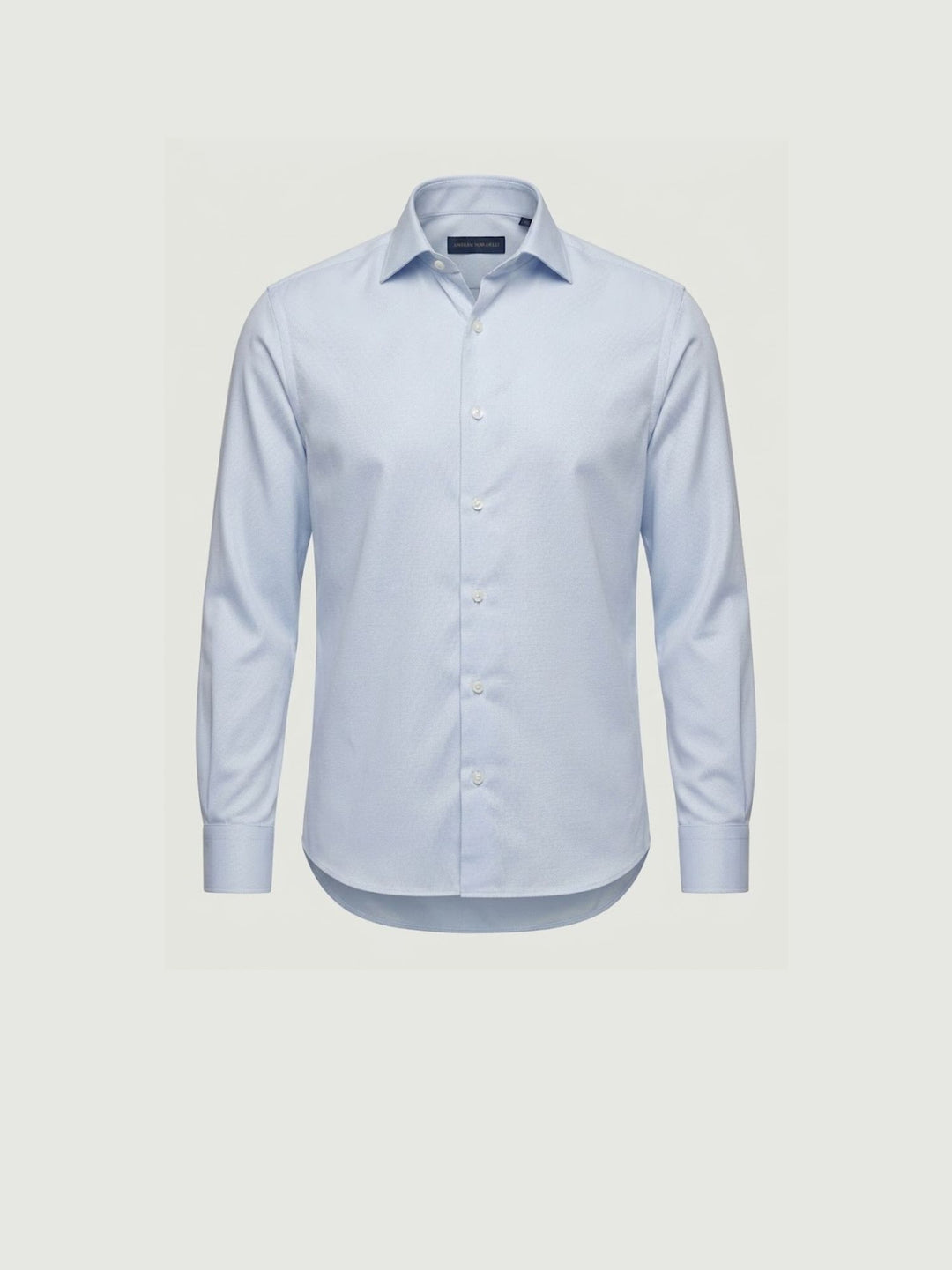 Camicia collo francese in cotone azzurra slim BARBADOS/SLIM 3 ANDREA MORANDO 