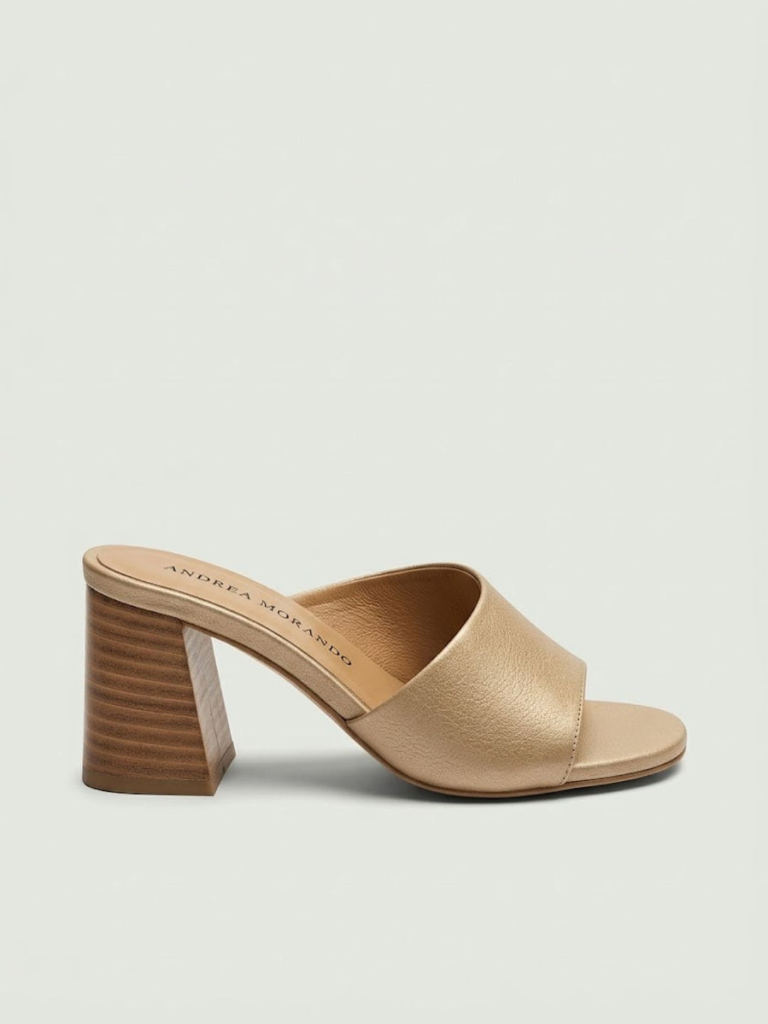 Sandalo mule in pelle beige 26075 TAUPE ANDREA MORANDO 