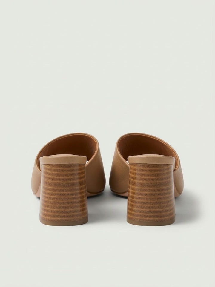 Sandalo mule in pelle beige 26075 TAUPE ANDREA MORANDO 