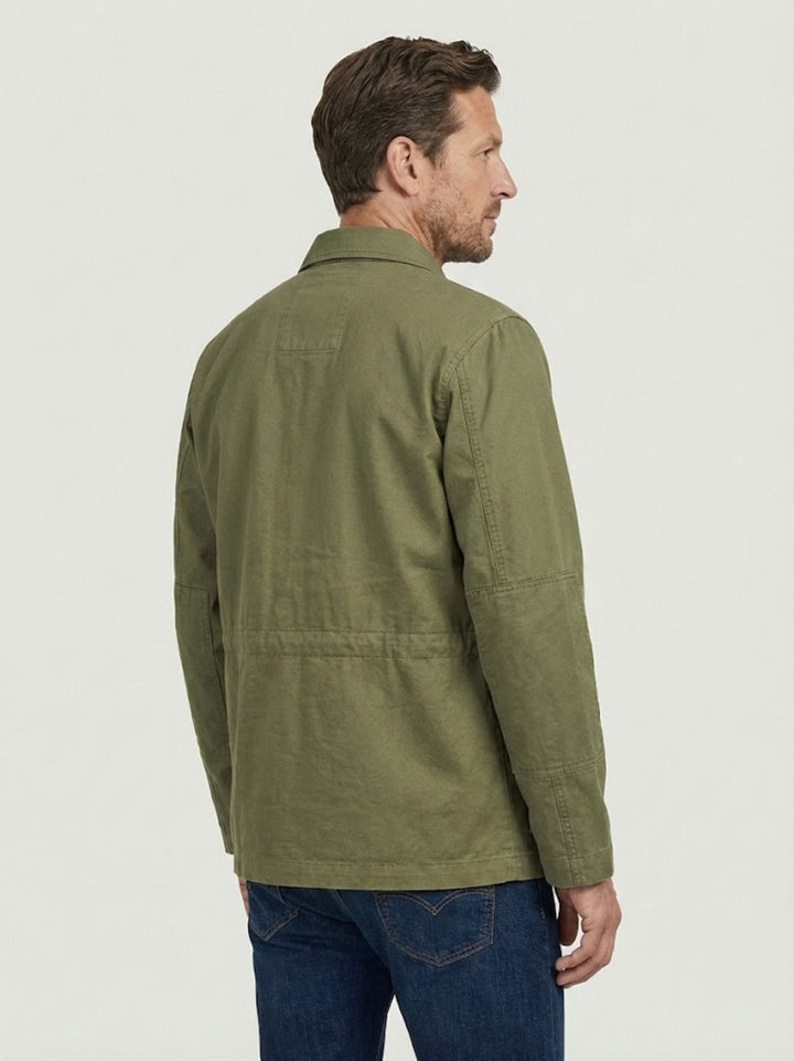 Field Jacket in cotone verde chiaro BRCPS1165 6014 BARACUTA 