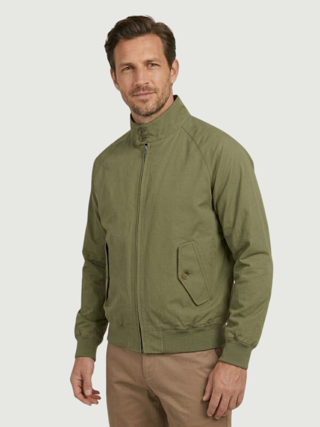 Giacca G9 in twill di cotone light green BRCPS1166 6014 BARACUTA 