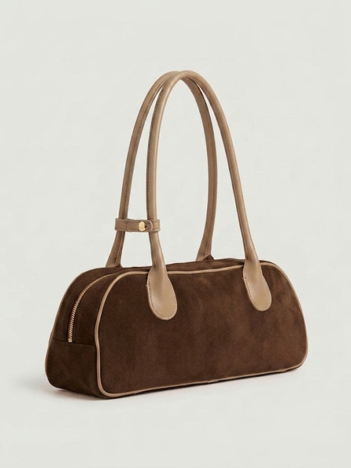 Borsa a spalla Doxie in pelle scamosciata testa di moro DOXIE T.MORO BIMOR 