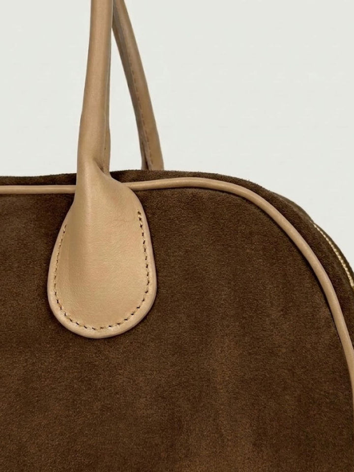 Borsa a spalla Doxie in pelle scamosciata testa di moro DOXIE T.MORO BIMOR 