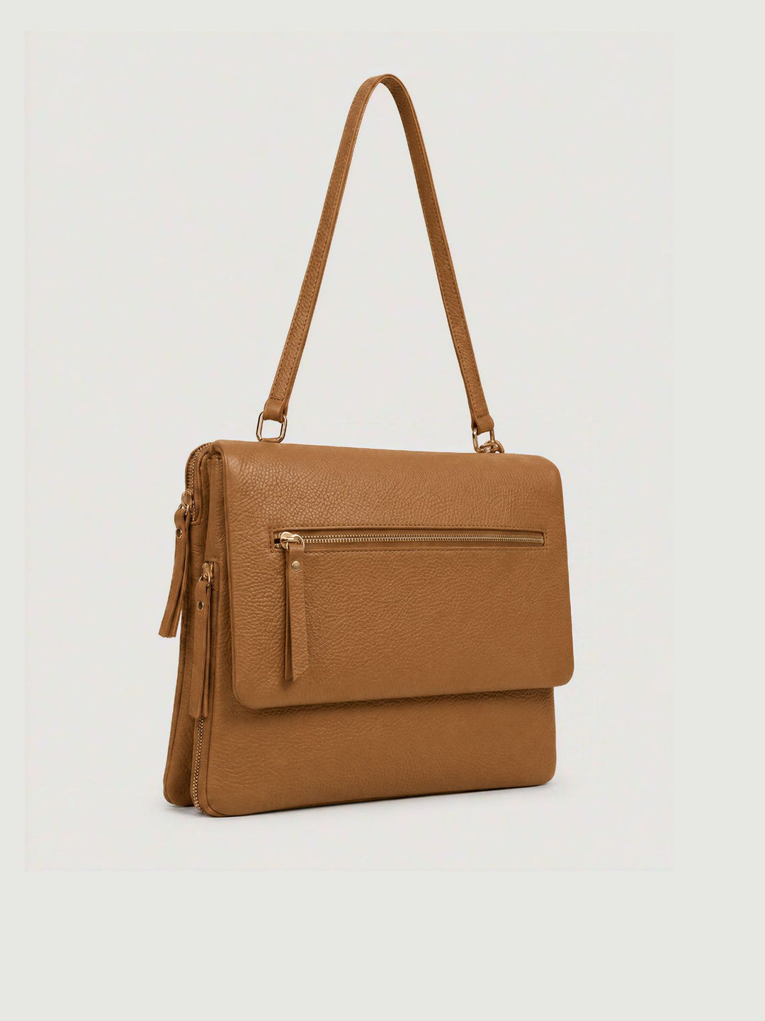 Borsa a spalla Luna in pelle martellata cuoio LUNA CUOIO BIMOR 