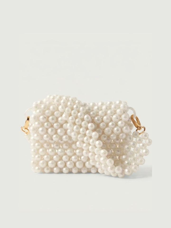 Borsa a spalla Cinderella in resina bianco perla NEW CINDERELLA BIANCO PERLA BIMOR 