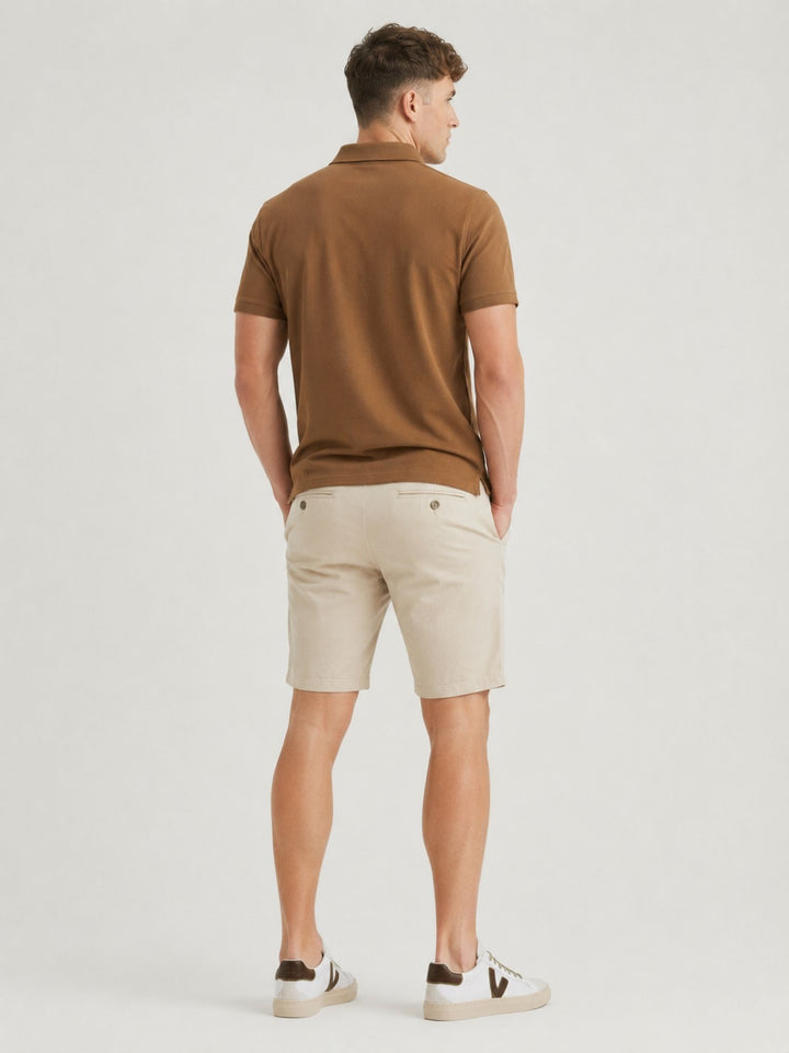Bermuda in cotone piquet beige BU26S29BEPA1576PIQUET 110 ANDREA MORANDO 