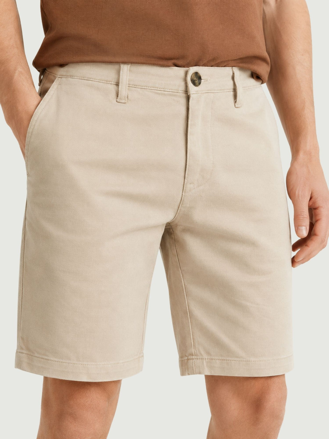 Bermuda in cotone piquet beige BU26S29BEPA1576PIQUET 110 ANDREA MORANDO 