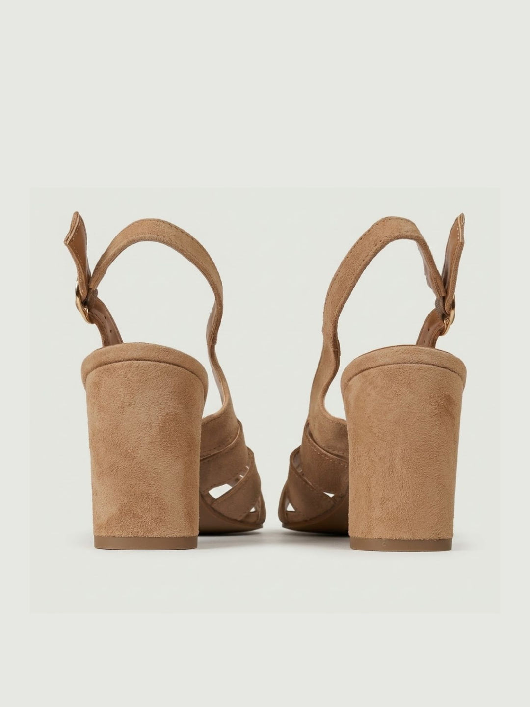 Sandalo slingback in pelle scamosciata cammello 2753 CAMEL ANDREA MORANDO 