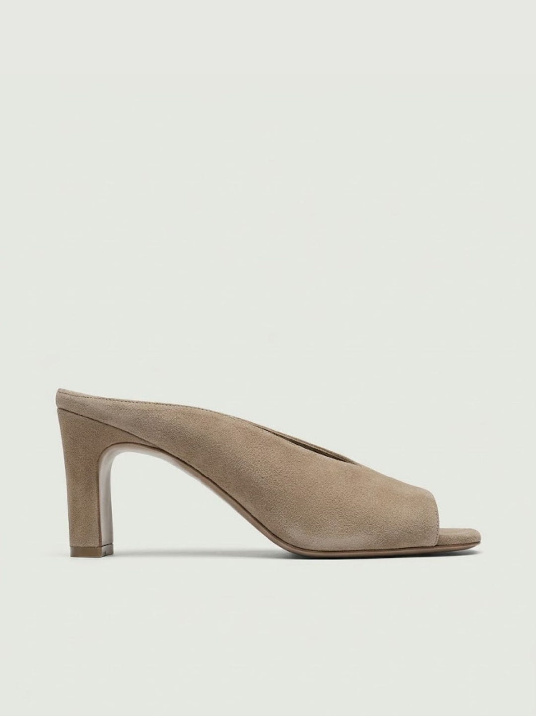 Sandalo mule in pelle scamosciata tortora 2754 CAMEL ANDREA MORANDO 