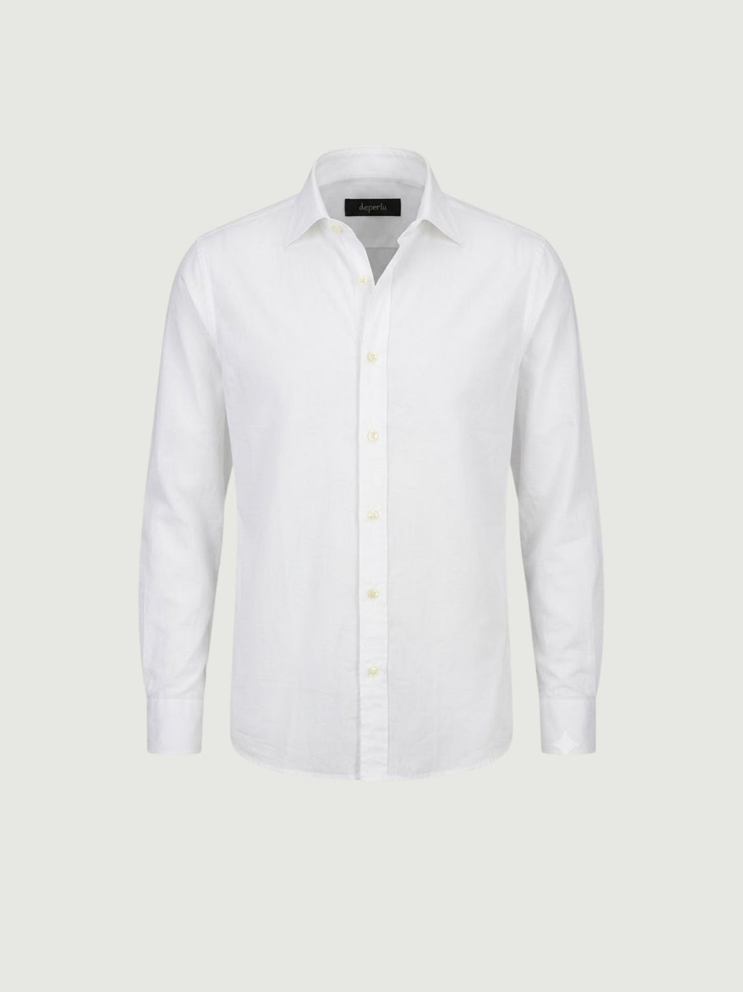 Camicia in popeline con cannoncino in rilievo bianca PAUL 01 DEPERLU 