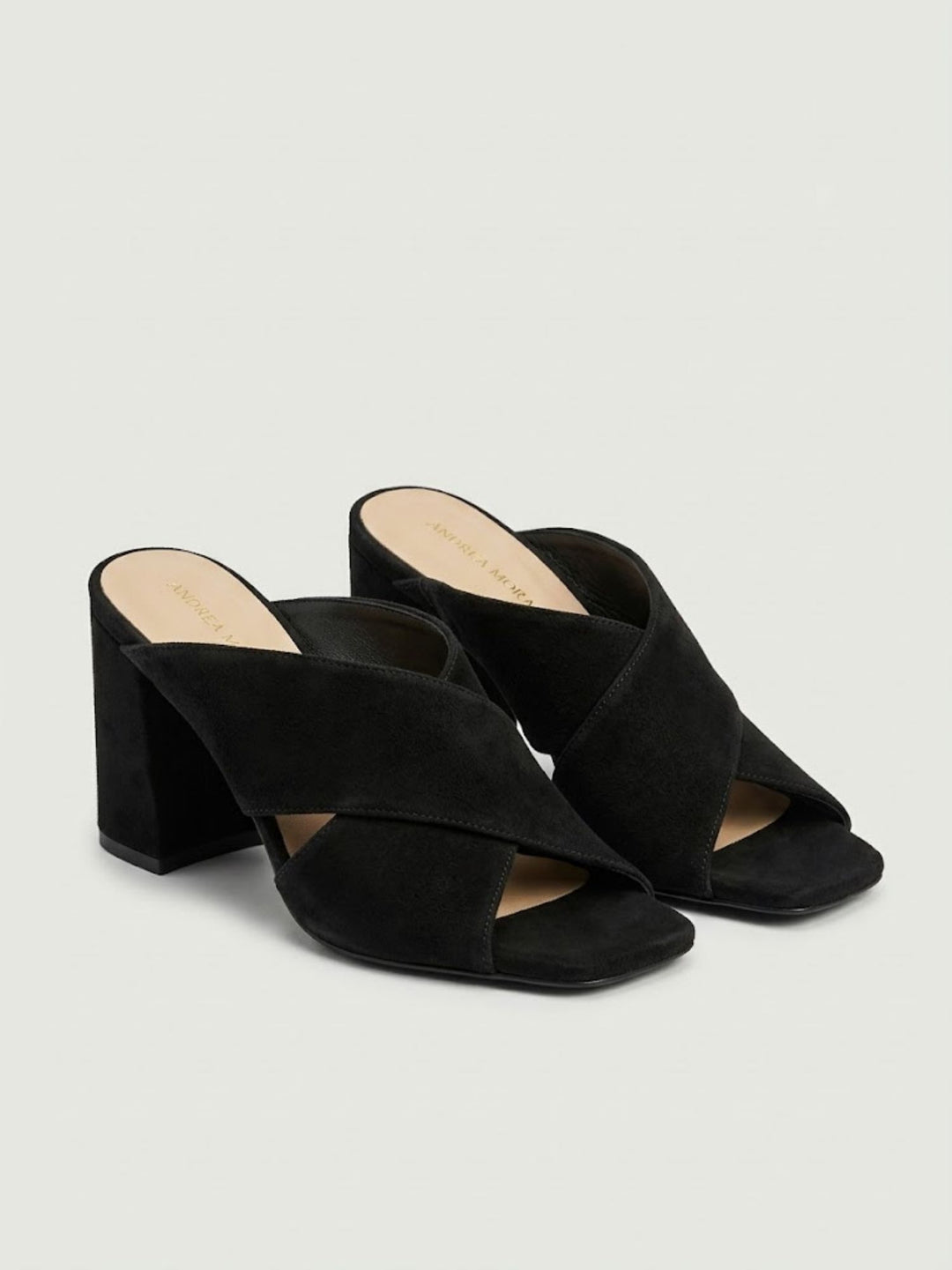Sandalo mule in pelle scamosciata nero PIGALLE17 NERO ANDREA MORANDO 