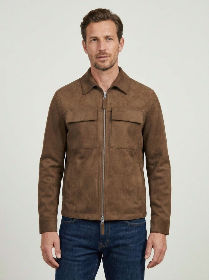 Giacca Tarragon in camoscio pecan TARRAGON 126 JACK LEATHER 