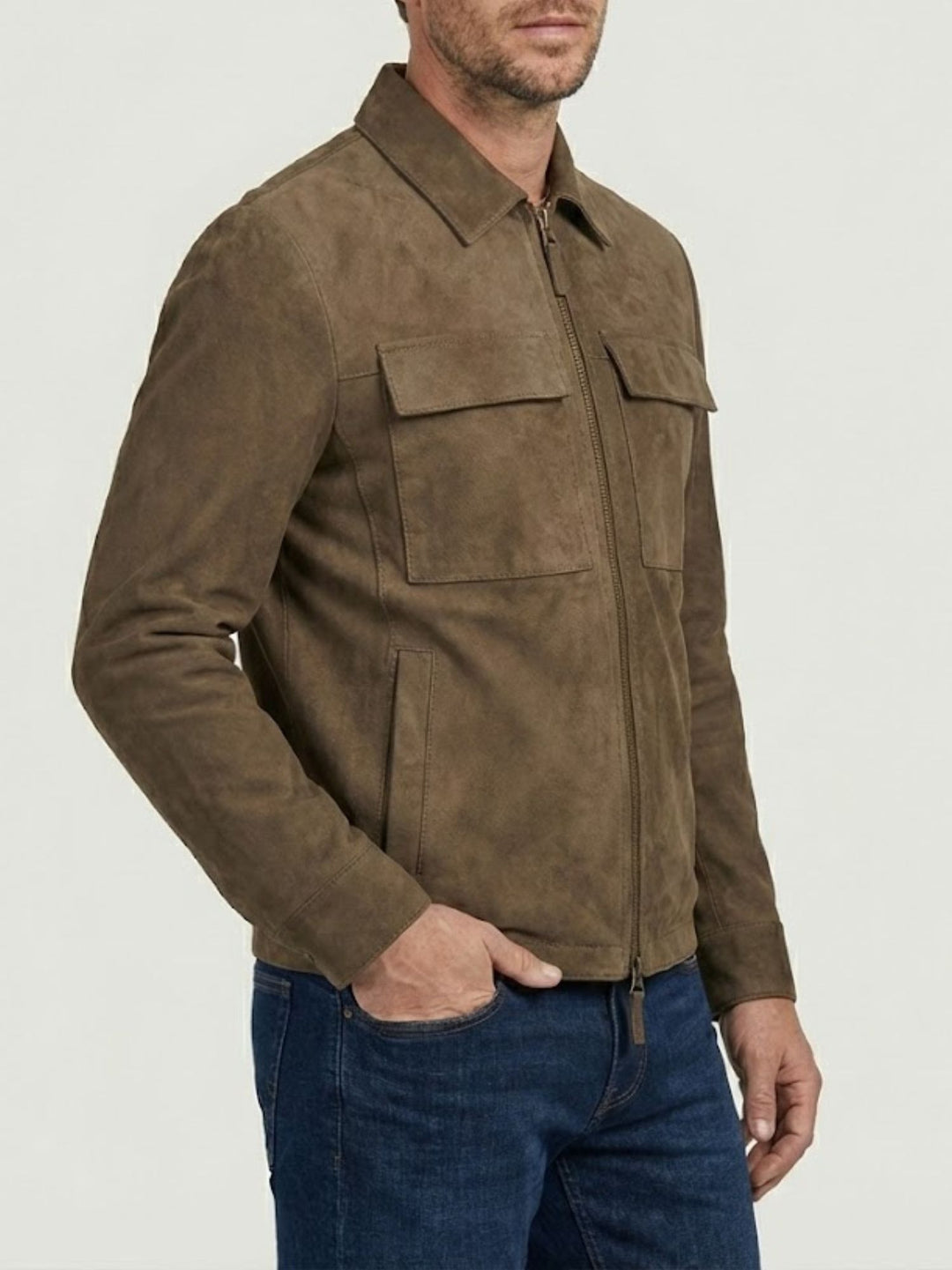 Giacca Tarragon in camoscio palude TARRAGON 714 JACK LEATHER 