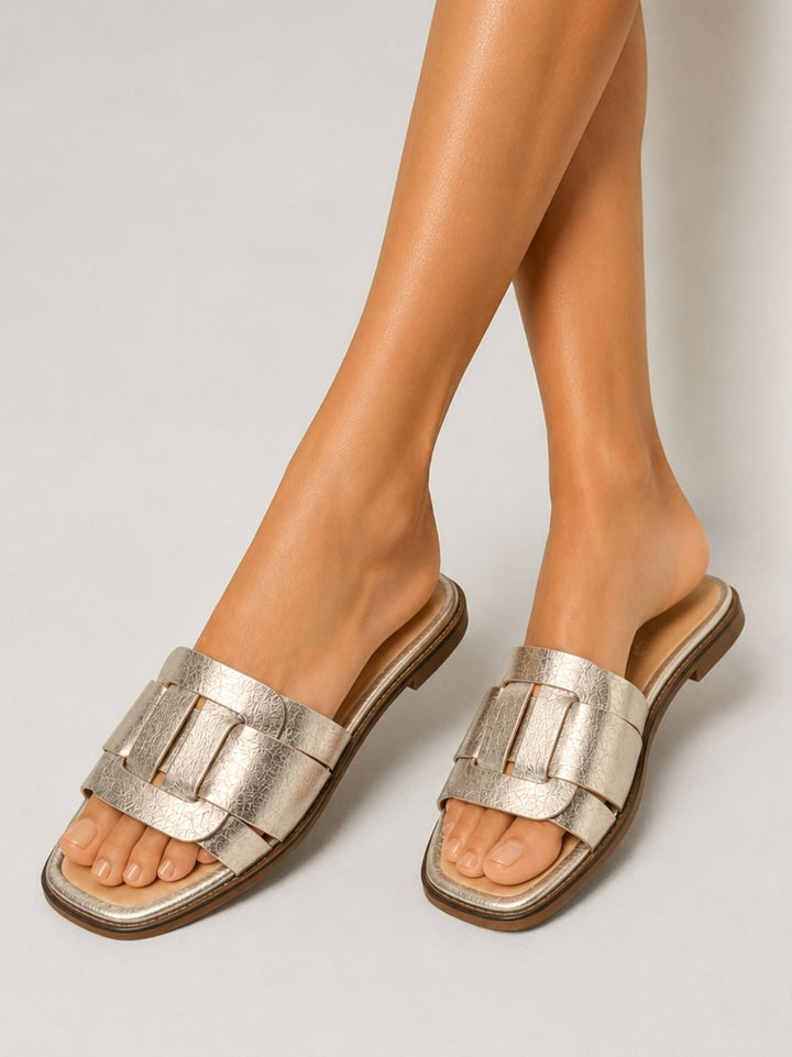 Ciabattina in pelle oro 15109 GOLD ANDREA MORANDO 