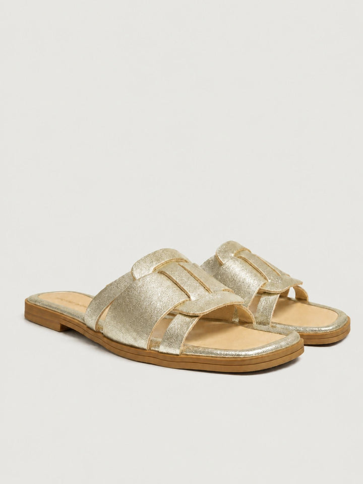 Ciabattina in pelle oro 15109 GOLD ANDREA MORANDO 