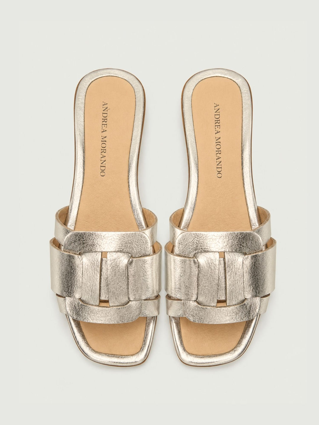Ciabattina in pelle oro 15109 GOLD ANDREA MORANDO 