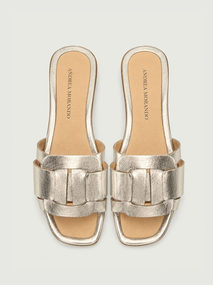 Ciabattina in pelle oro 15109 GOLD ANDREA MORANDO 