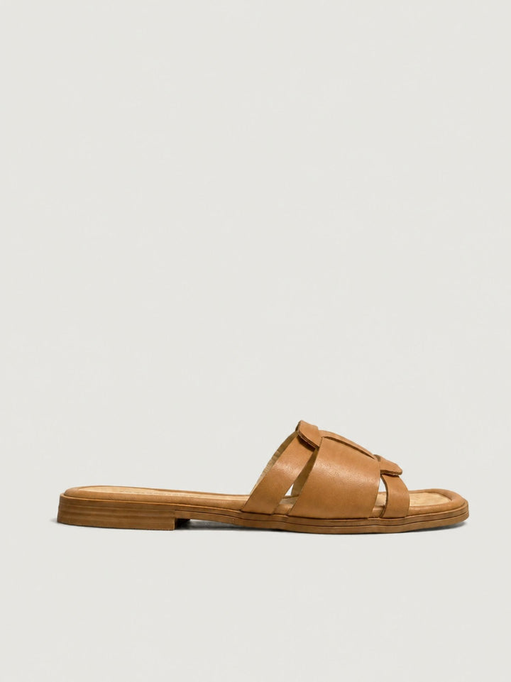 Ciabattina in pelle color cuoio 15109 TAN ANDREA MORANDO 