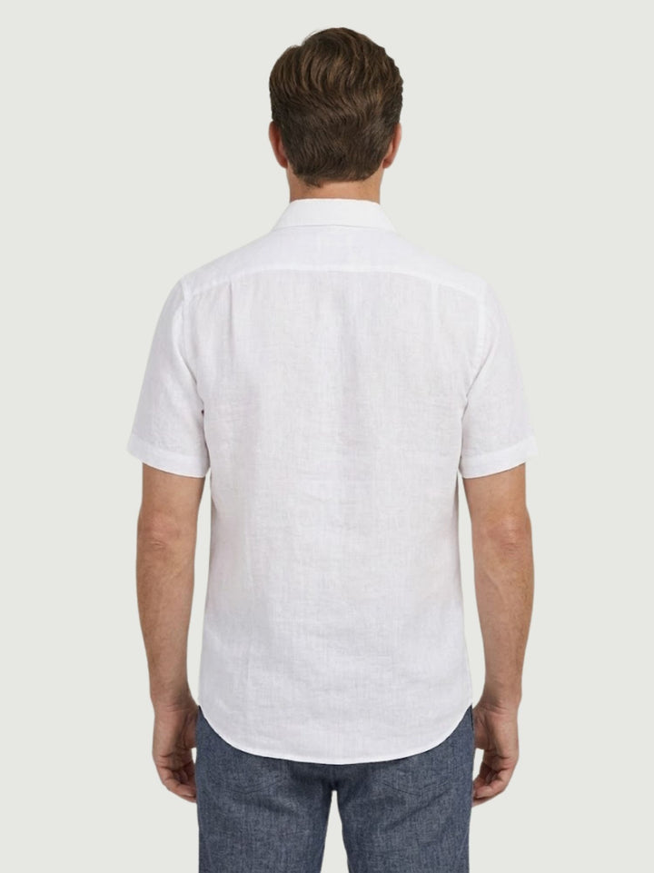 Camicia a maniche corte con taschino bianco 5700426 100 ANDREA MORANDO 