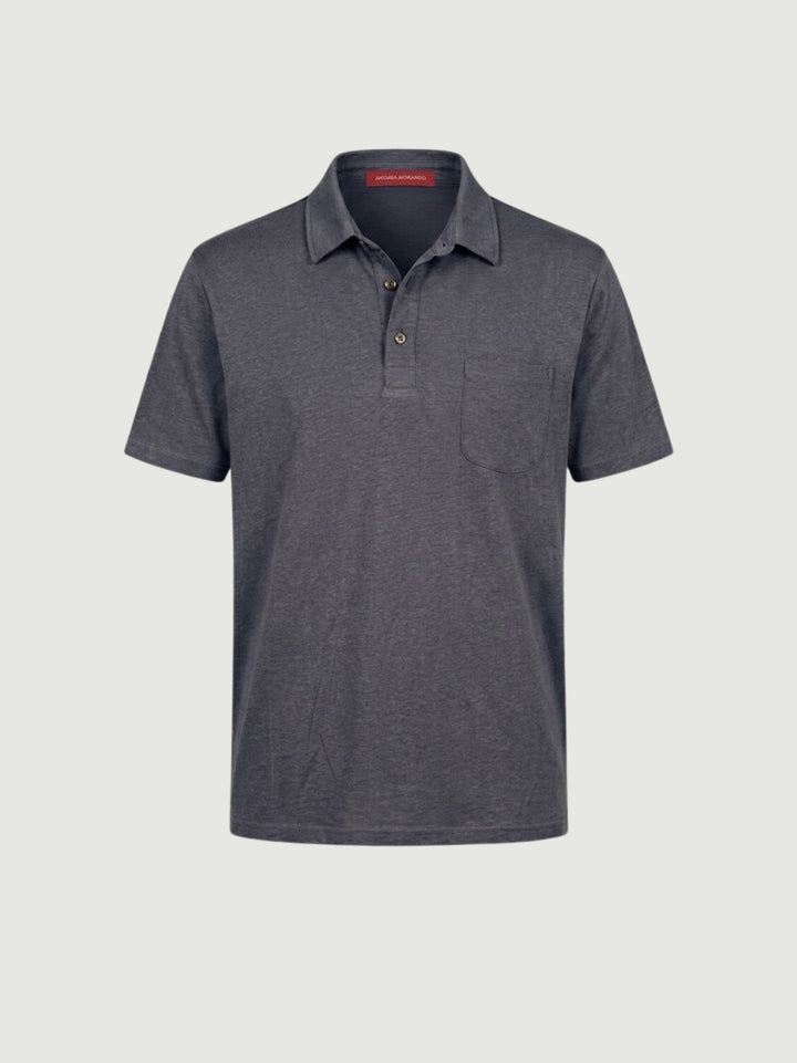 Polo con taschino navy 1069U NAVY ANDREA MORANDO 