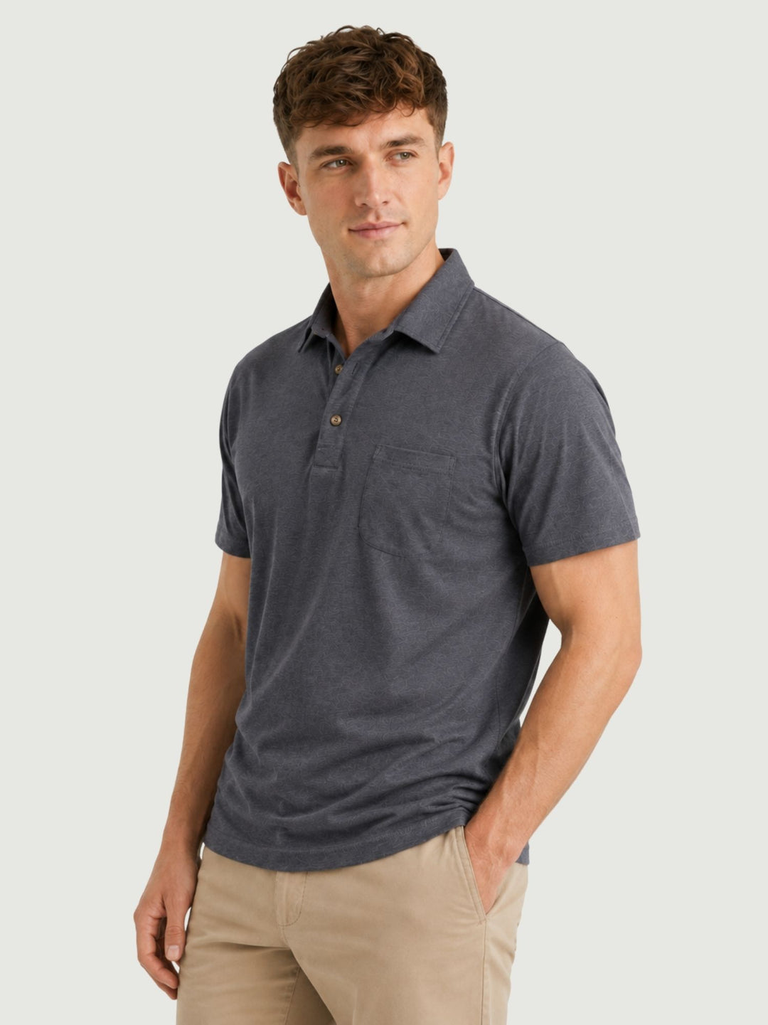 Polo con taschino navy 1069U NAVY ANDREA MORANDO 