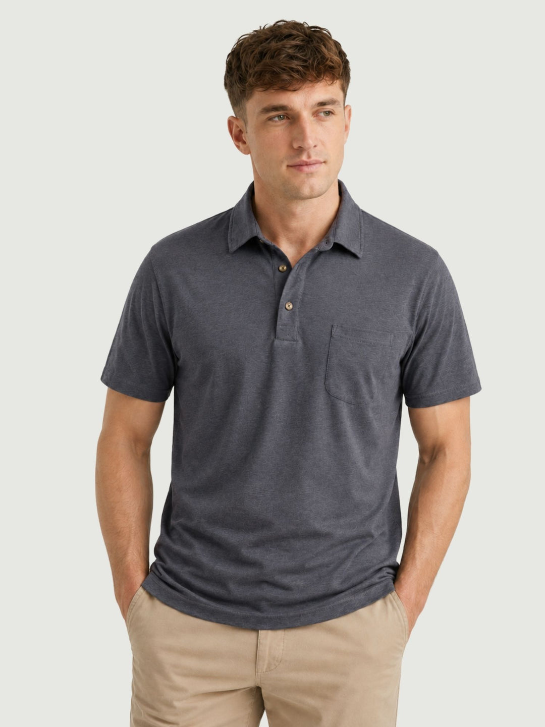 Polo con taschino navy 1069U NAVY ANDREA MORANDO 