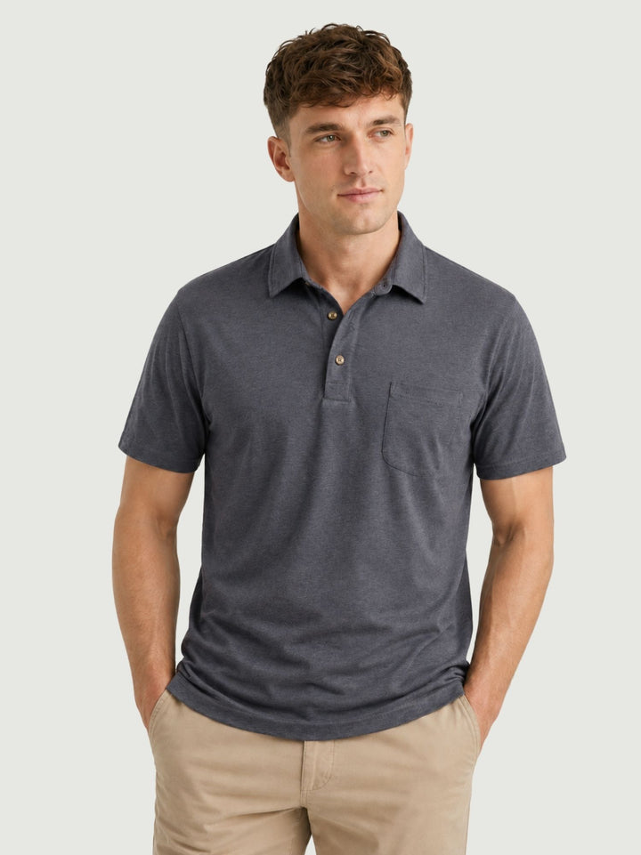 Polo con taschino navy 1069U NAVY ANDREA MORANDO 